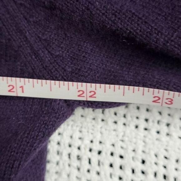 Roundtree & Yorke Purple V-neck Long Sleeve Sz. L Sweater - Picture 5 of 7